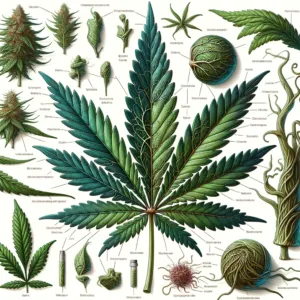 Marihuana-Blattstruktur